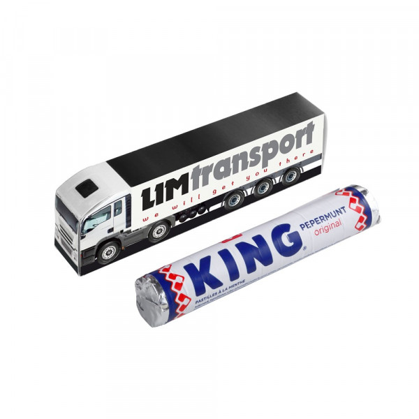 Mini truck met een rol KING pepermunt