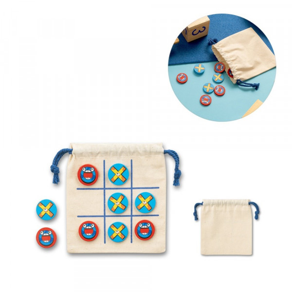 CROSSES. Klassiek 10-delig houten boter-kaas-en-eieren spel