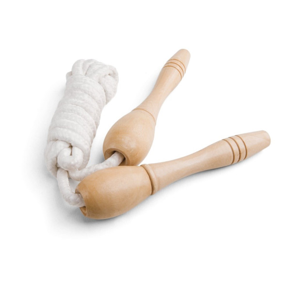 JUMPI. Springtouw met houten handvaten