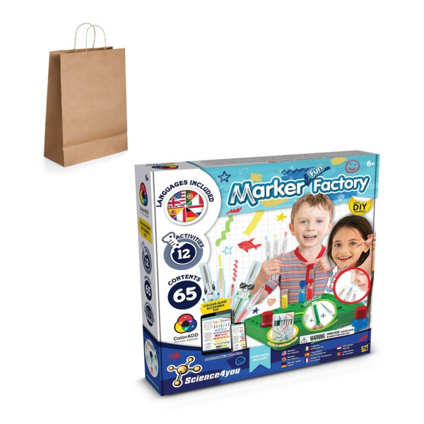 DIY Pen Factory Kit IV. Educatief spel geleverd met een kraftpapier cadeauzakje (115 g/m²)